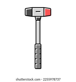 soft faced hammer tool color icon vector. soft faced hammer tool sign. isolated symbol illustration