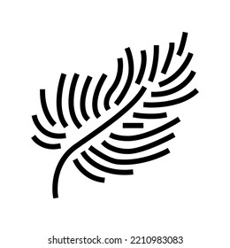 vector de icono de color de plumas blandas. signo de plumas suave y esponjoso. ilustración de símbolo aislado