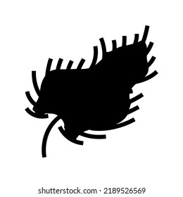 soft feather fluffy glyph icon vector. soft feather fluffy sign. isolated symbol illustration