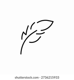 soft feather icon sign vector