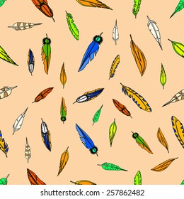 Soft feather seamless vector background