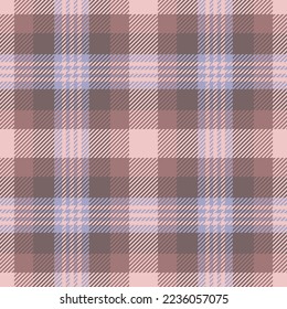 Soft flannel plaid. Seamless vector tartan pattern suitable for fashion, home decor and stationary.