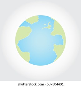 Soft flat planet Earth icon design.