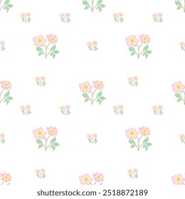 Soft flora seamless pattern for fabric, background, wallpaper, printing, baby napkin, handkerchief, paper, wrapping, baby clothing, ceramic.