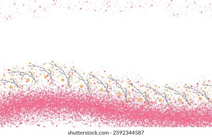 Soft Floral Accents on a Minimal White Background