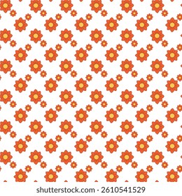 Soft Floral Doodles Seamless Vector Pattern Design
