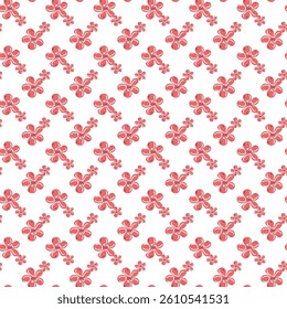Soft Floral Doodles Seamless Vector Pattern Design