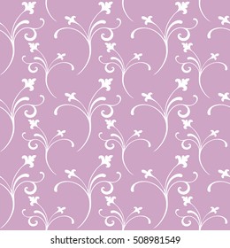 Soft floral seamless pattern. Lilac.