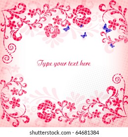 Soft floral vector background
