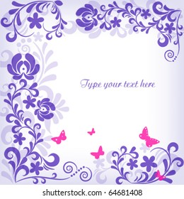 Soft floral vector background
