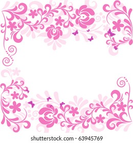 Soft floral vector background in classic style