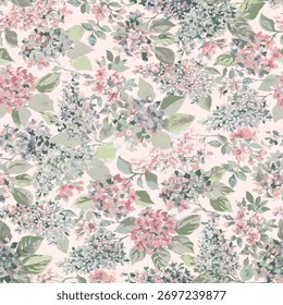 Soft Floral Watercolor Background Pattern