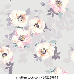 soft flower print - seamless background