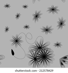 soft flowers black