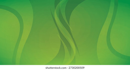Um fundo abstrato suave e fluente com redemoinhos verdes orgânicos e ondas, criando uma sensação de movimento e tranquilidade.