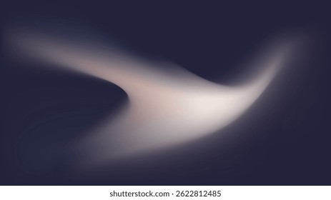Una abstracción suave y fluida con luz suave sobre un fondo profundo.