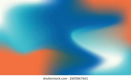 Soft flowing gradient design with orange blue and teal colors on abstract background