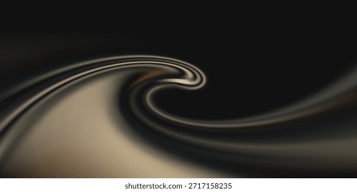 Linhas suaves e fluidas criam uma sensação de movimento e tranquilidade. As curvas suaves misturam tons de cinza e ouro, evocando uma atmosfera serena e moderna.