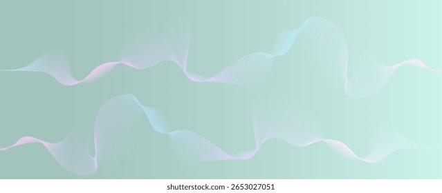 Líneas suaves y fluidas en tonos pastel crean un fondo abstracto sereno y elegante. Perfecto para diseños tranquilos, marca moderna y proyectos digitales pacíficos.
