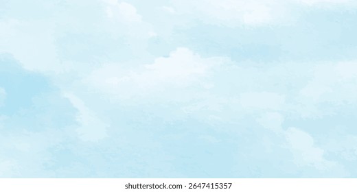 Soft Flowing Sky Blue and White Abstract Watercolor Background with Liquid Motion for Seamless Web and Banner Graphics.
