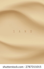 soft flowing wavy sand desert vertical background vector