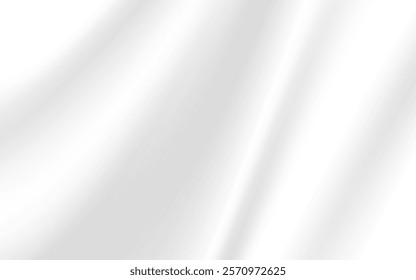 Soft flowing white satin fabric creates a luxurious and elegant background texture with subtle folds and highlights.