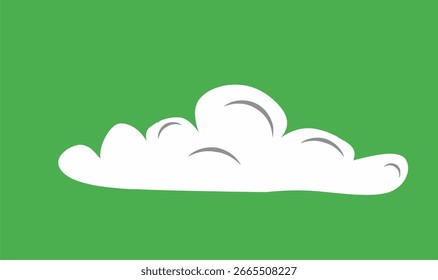 Ilustração em nuvem macia e macia, perfeita para ícones meteorológicos, fundos, cenas do céu e projetos de design decorativos em um estilo mínimo limpo.