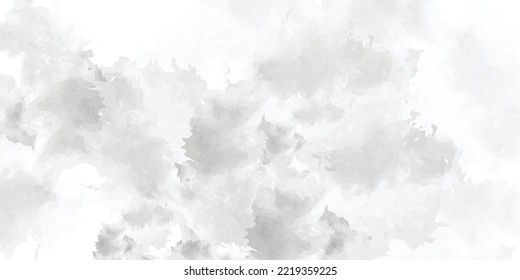 Soft and fluffy cloud watercolor texture. Modern abstract gray white background