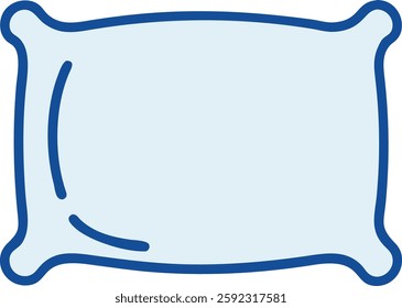 Soft fluffy sleeping pillow or cushion from furniture household collection icon vector design template simple and clean. Thin linear pillow outline concept of fashion and beauty sign, symbol for web.
