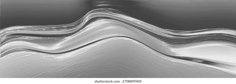 Fondo de papel de tira de onda de color blanco y negro Abstractas de enfoque suave. Vector Eps10