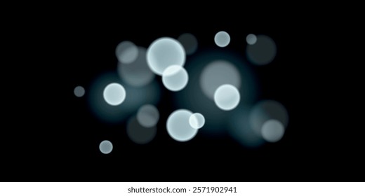 Soft focus bokeh lights. Glittering sparkles and shining circles for festive themes