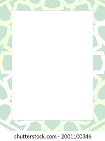 Soft frame concept poster design template with geometric shapes background. Vector