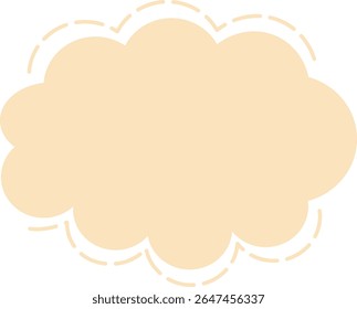 Moldura suave com forma de nuvem escalopada e bordas superiores de coroa tracejada, ideal para rótulos decorativos, notas ou sotaques de convite.