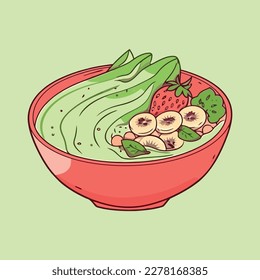 soft fresh salad vector illustration