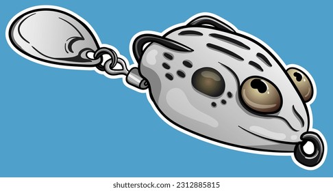 soft frog fishing lures vector. greeting cards advertising business company or brands, logo, mascot merchandise t-shirt, stickers and Label designs, poster.