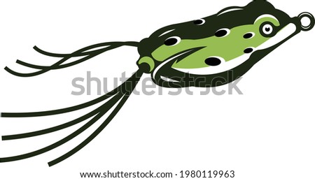 Soft Frog lures vector. Unique and Fresh Bass fishing lures. Great to use as your bass fishing activity.