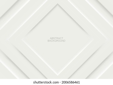 Soft futuristic design of square shape elements. Minimalistic white background. Abstract vector background for banner, poster, flyer, card