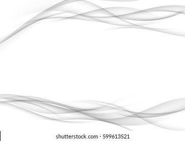 Soft futuristic wave halftone lines layout. Modern transparent dynamic swoosh speed waves shape a border. Vector illustration