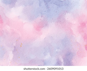 Soft galaxy-inspired watercolor texture in shades of purple and pink with splashes. Ideal for dreamy backgrounds, scrapbooking, or celestial-themed designs
