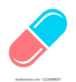 Soft gel capsule vector icon illustration isolated on white background