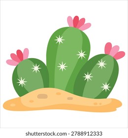 Soft gentle barrel cactus bloom endemic giant barrel cactus ferocactus diguetii isla santa catalina shaped as decorative vector graphic for various applications
