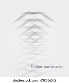Soft geometric design of the shadows / Vector illustration