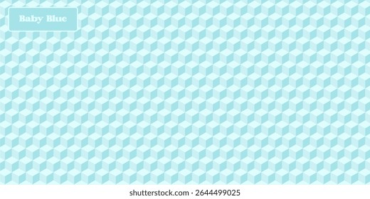Soft geometric seamless pattern in pastel blue tones, creating a clean and calming visual. Perfect for modern backgrounds, baby-themed designs, product packaging, and minimal digital prints.