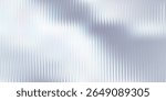 Soft glass ripple gradient in icy pale blue and lavender hues. Delicate reeded texture with frosted distortion effect and minimal vertical blur. Glass texture, vector illustration