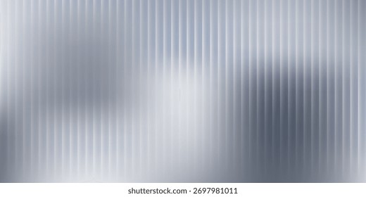 Gradiente de ondulação de vidro macio em azul pálido gelado e tons de lavanda. Textura lisa delicada com efeito de distorção fosco e desfoque vertical mínimo. Textura de vidro, ilustração vetorial