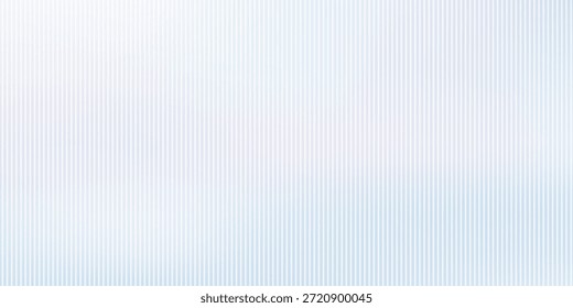 Soft glass ripple gradient in icy pale blue and lavender hues. Delicate reeded texture with frosted distortion effect and minimal vertical blur. Glass texture, vector illustration	