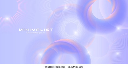 Soft glowing circles and gradients form a calm, futuristic minimalist abstract background