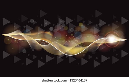 Soft glowing colored bokeh or abstract cosmic background with sparkling arrows and lights.