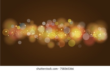 Soft glowing colored bokeh and lights. Illustrated vector.