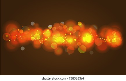 Soft glowing colored bokeh and lights. Illustrated vector.